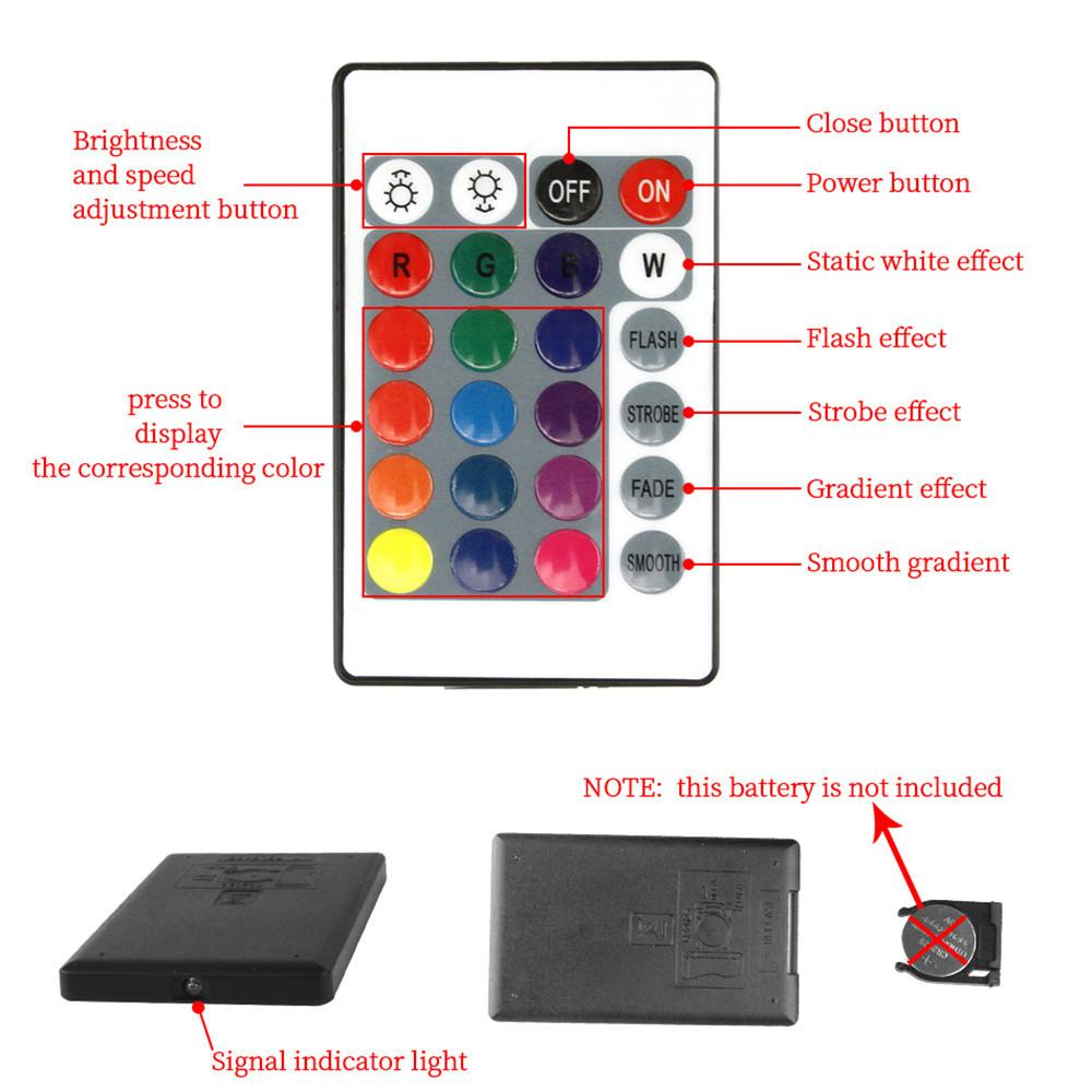 RGB Color Changing LED Strip Light Kit, Remote Control Waterproof Flexible Light Strips for Indoor Decor