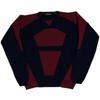 Gothic Dark Print Knit Sweater Women Unisex Streetwear Loose Fit Round Neck Long Sleeve 2025