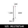 Steel Head 2mm Carbuncle M2 5 Thread Micrometer Gauge Probe Suitable for Dial Indicators and Computing Instruments