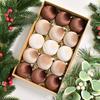 15 Pcs Christmas Ball Ornaments Lightweight Shatterproof Velvet Balls Reusable Festive Hanging Decorations for Home Xmas Tree