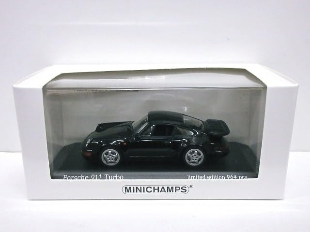 European Exclusive Scale Porsche 911 Turbo 1990 964 Model 1/43 (Black)