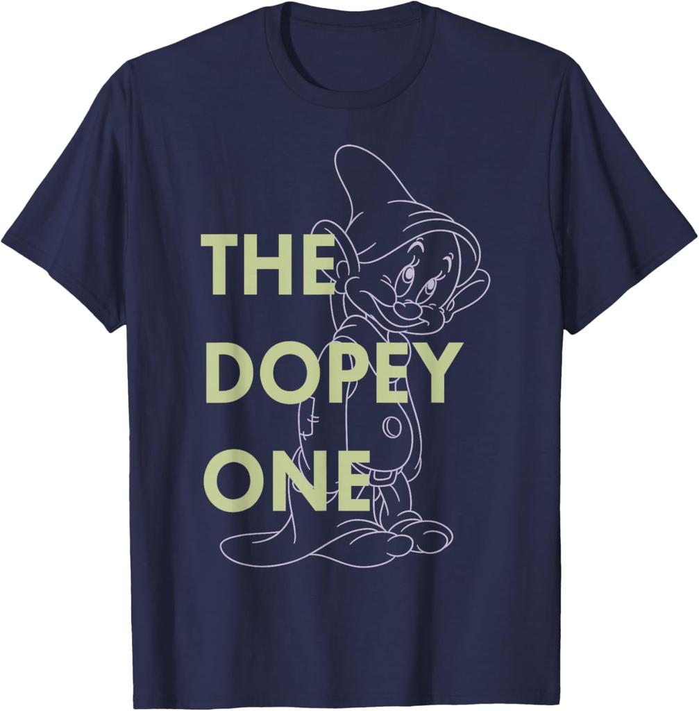 Hot Fashion Unisex Snow White The Dopey One Outlined Graphic T-Shirt T-Shirt S-4XL Four Seasons