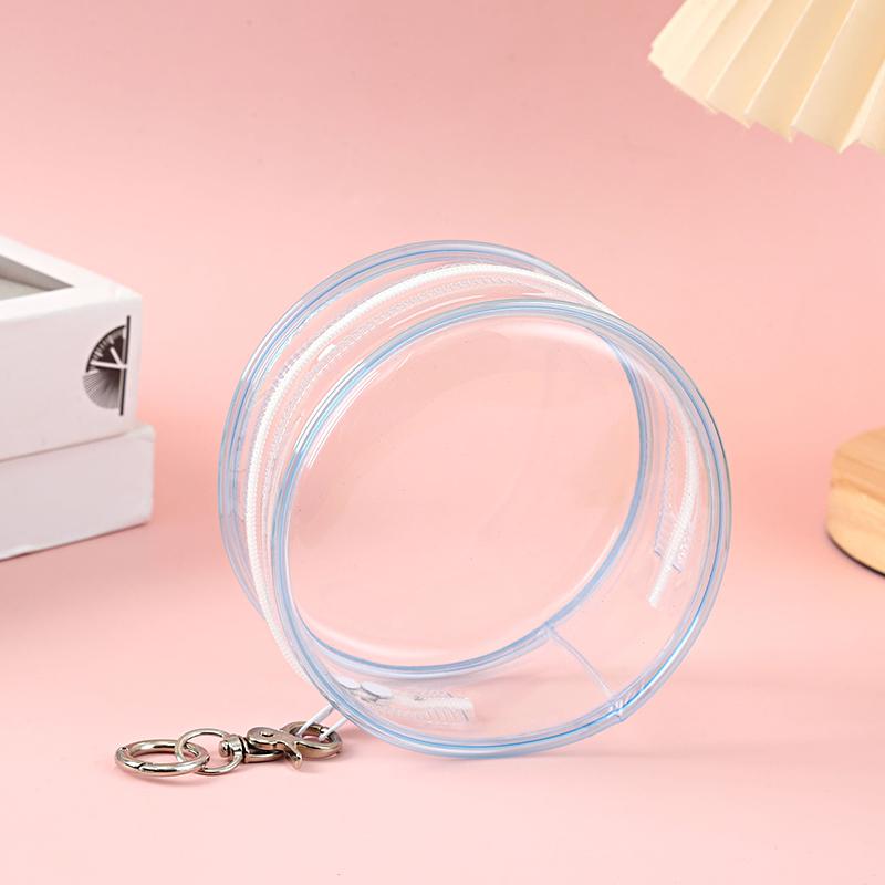 12*12cm Display Portable High Transparency Cute Doll Storage Bag Fashion Accessories Circular Design Pendant 9 Colors