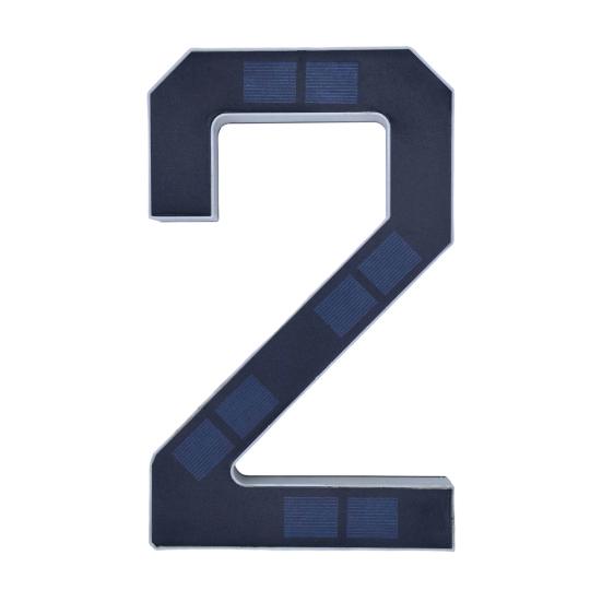 מספר בית מואר סולארי תאורת חוץ מספר כתובת LED מאיר עמיד למים מספר בית מודרני שלט כתובת לדלת כניסה חיצונית