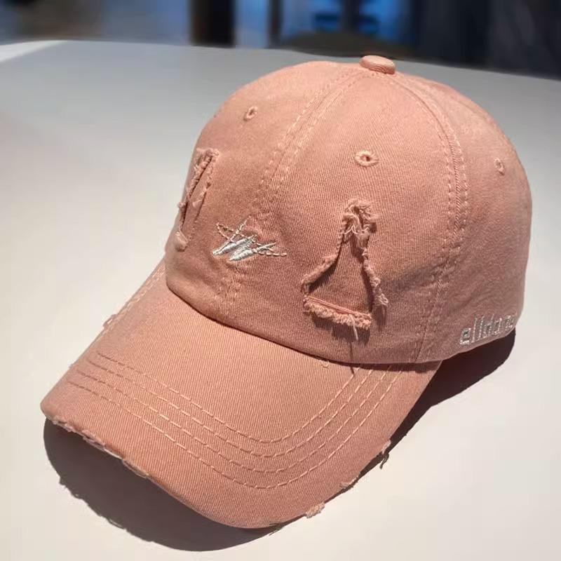 Japanese Retro Old Ripped Baseball Hat Women's Spring and Summer Casual Versatile Street Youth Baseball Hat Defense Hat