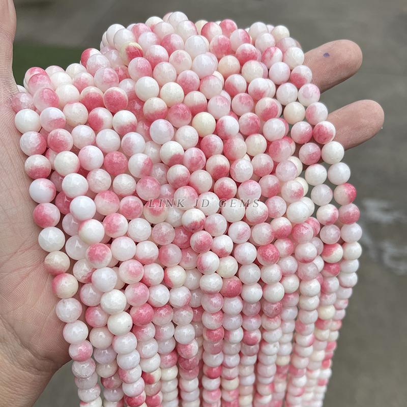 Natural Stone Sea Blue Chalcedony Beads Round Loose Spacer 6 8 10mm Pick Size For Jewelry Making Necklace Bracelet Accessory