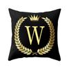 Cover Black And Gold Letter Case Sofa Cushion Cover Home Decor