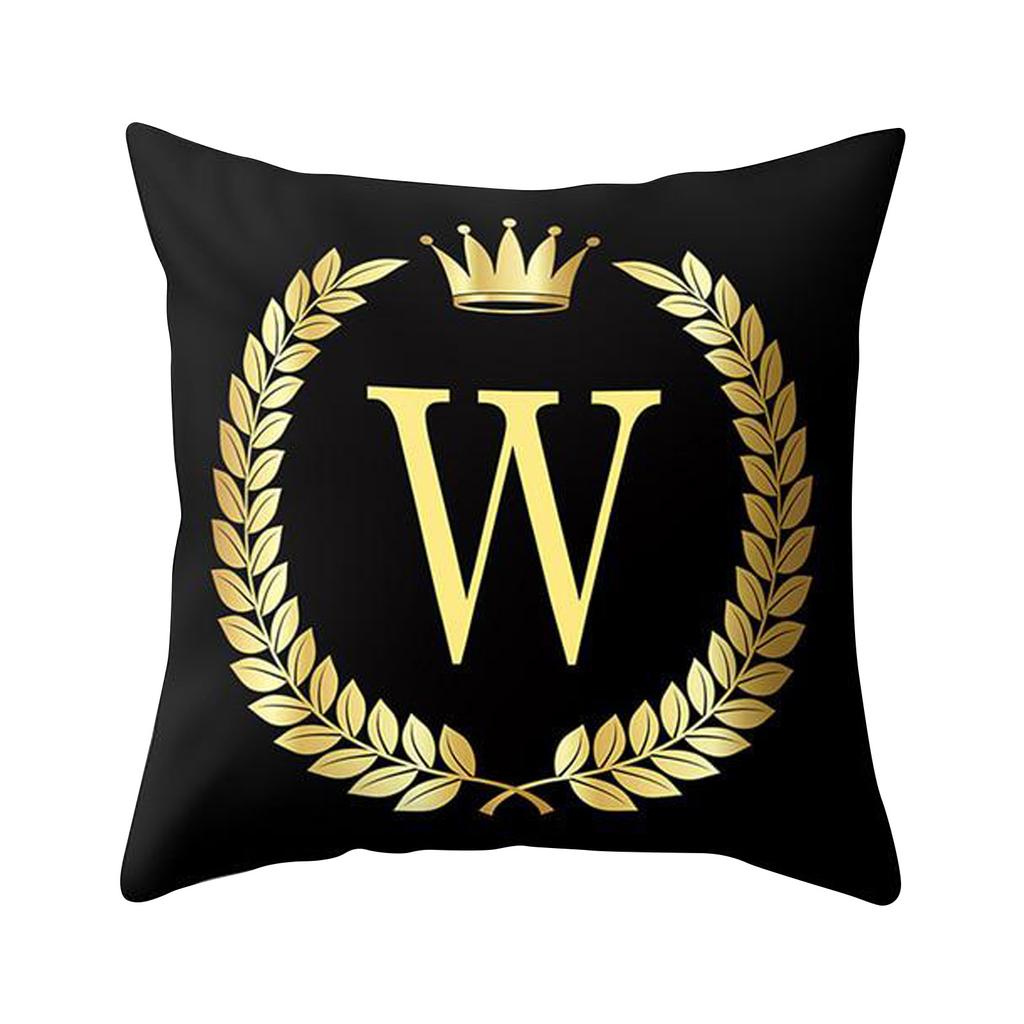 Cover Black And Gold Letter Case Sofa Cushion Cover Home Decor