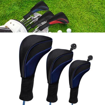 Yousheng 3Pcs Golf Club Head Cover Mesh Golf Club Headcovers with Interchangeable No. Tags 3 4 5 6 7 X for Fairway Woods Driver Hybrids