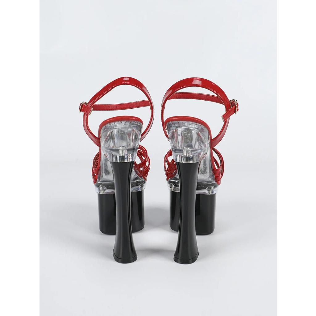 17 cm hoch, Keilabsatz, coole Pantoletten für Damen, Sommer, wasserdicht, rutschfest, dicke Sohle, sexy, vielseitige Schuhe LFD-10367-Q5