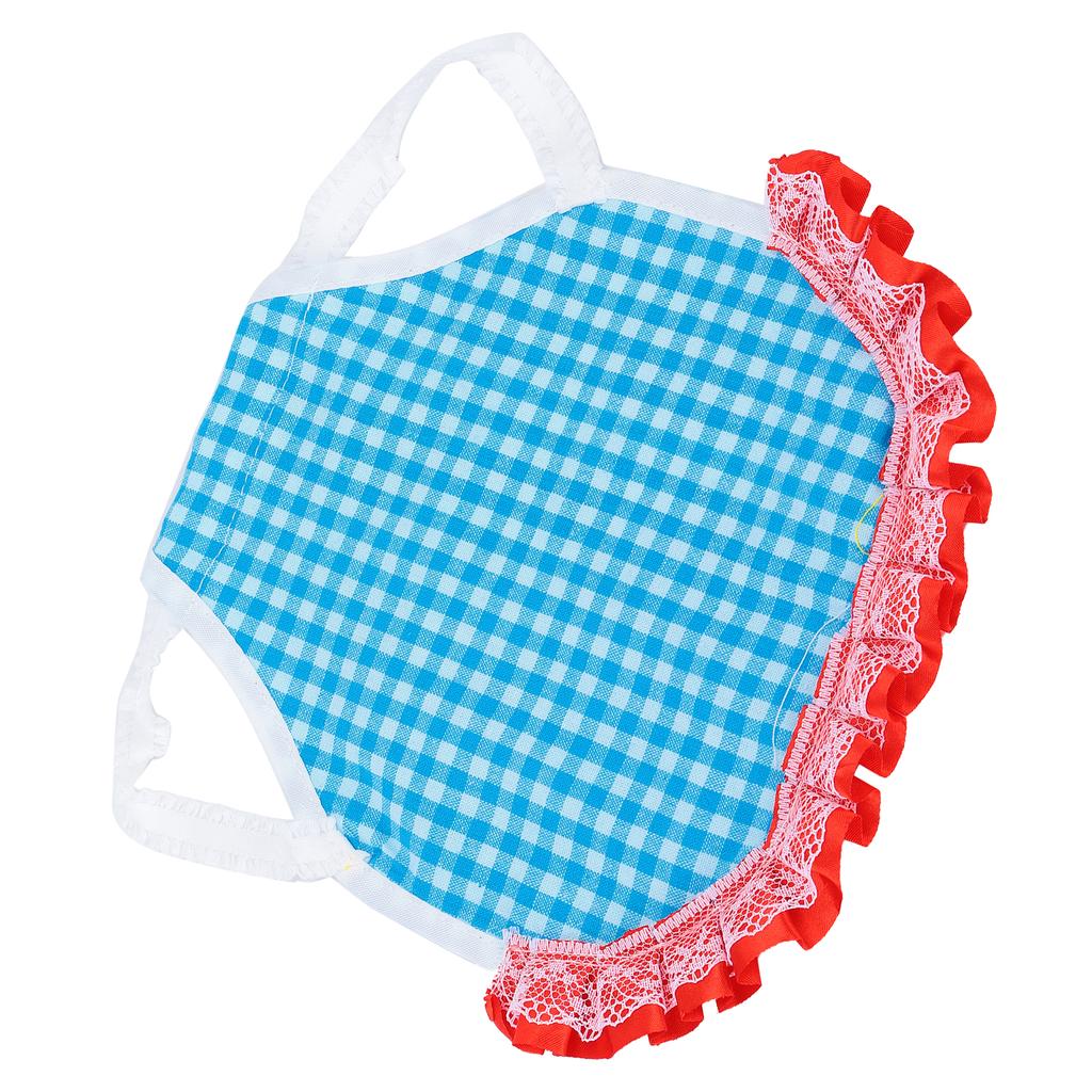 Chicken Vest Grid Poultry Back Protection Apron with Elastic Lace for Chicken Ducks GoosesBlue Grid