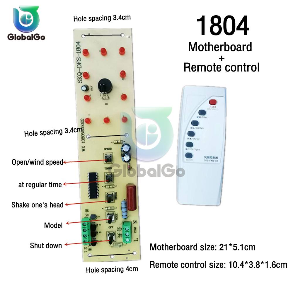 

Air Conditioner Control Panel with Remote Control Cooling Fan / Floor Fan Universal Maintenance Circuit Control Board 220V