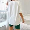 Cotton 100% Two Piece Set Women's Casual Loungewear: Pullover Suits, Pajamas, Loose T-Shirts, Tight Shorts, and Slim-Fit Homewear