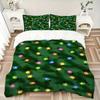 3pcs Christmas Lights Holiday Decorative Bedding Set, One Quilt Cover and Two Pillowcases (No Core), Festive Gift for Bedroom and Guest Room