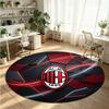 AC Milan Printed Round Crystal Velvet Rug Soft Non Slip Floor Carpet For Bedroom Holiday Gift