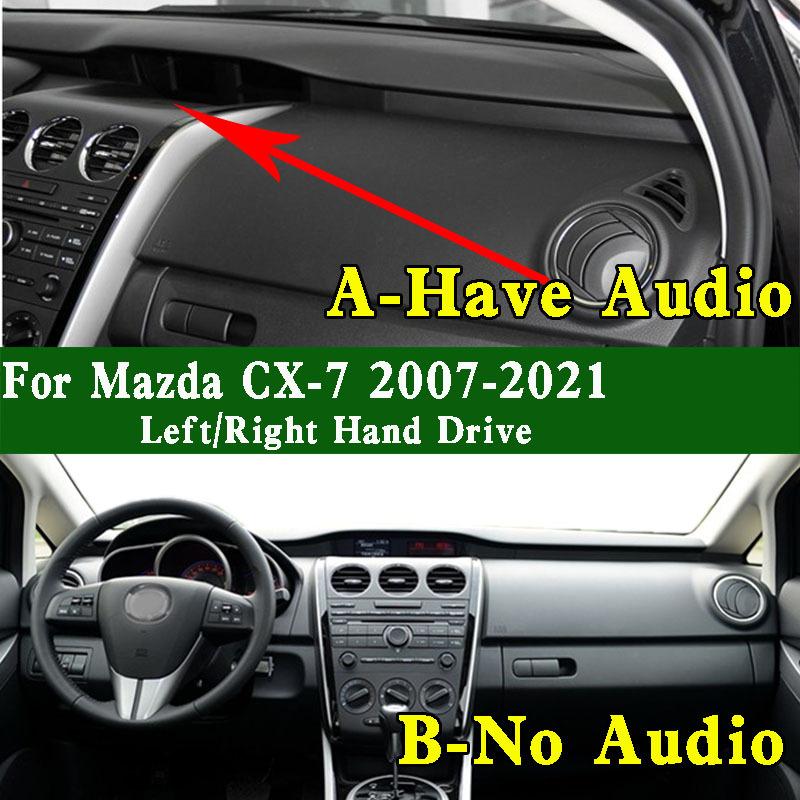 For Mazda CX-7 CX7 GX ER 09l 2007-21 Dashmat Dashboard Cover trument Panel Protective Pad Dash Mat Anti-Dirt Proof Ornaments