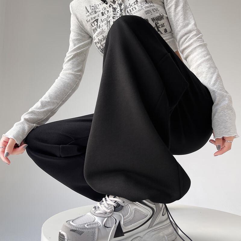 Handu Yishe Women's High-Waist Wide-Leg Casual Sports Pants