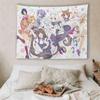 NNekopara Kawaii Wall Hanging Tapestry Psychedelic Art Dorm Bedroom Decoration
