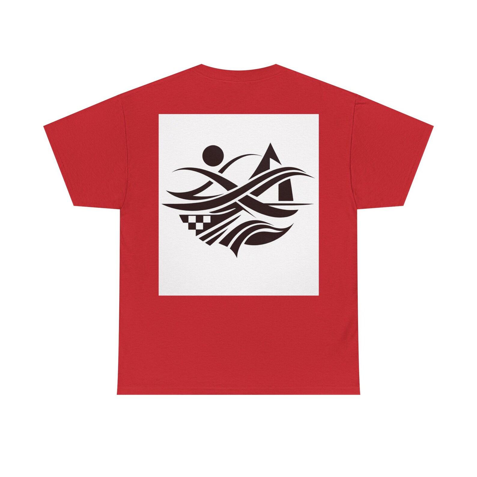 Wave Runner Graphic Tee | Abstract Surfing Logo, Ocean Lines 2XL