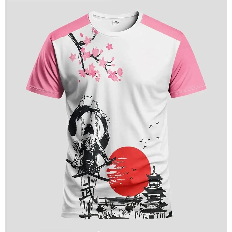 Maglia da Calcio da Uomo Stile Samurai Giapponese Girocollo Comodo Top Sportivo per Calcio Basket Pallavolo Allenamento Regalo Top