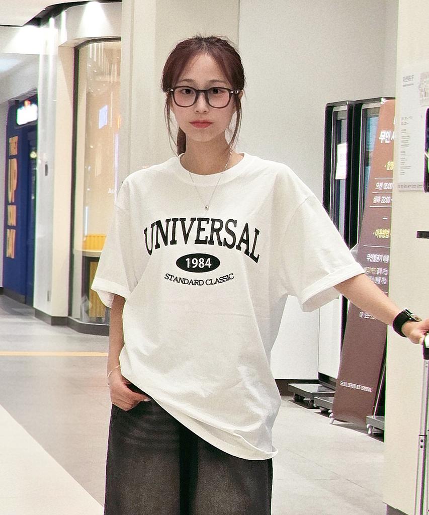 BLOND9 Crew Neck Oversized Universal Short Sleeve T-Shirt_White Black