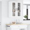 Wall Mounted Glass Cabinet LUCCA White 60 X 31 X 80 Cm Particleboard