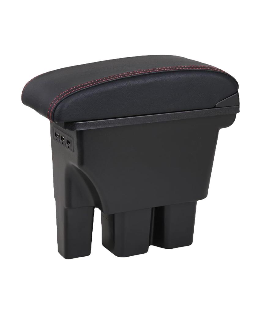 BTtime Suzuki Jimny Compatible with JB64W and Black Leather Console Box with Compatible with OEM USB Easy for the New Jimny Armrest, JB74W, Storage,