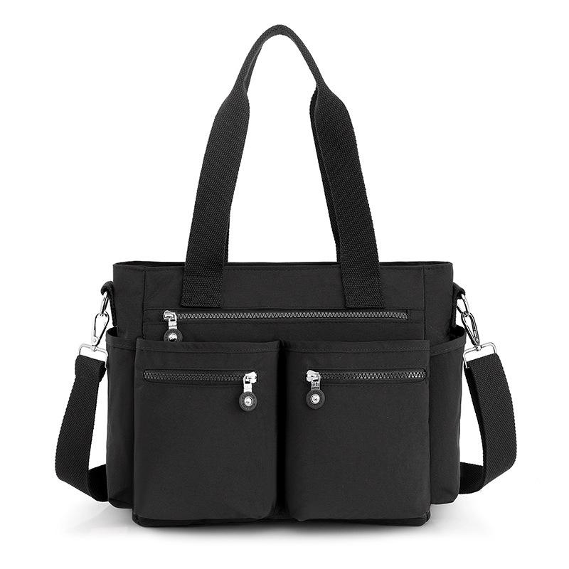 

New Waterproof Nylon Cloth Bag, Large Capacity Women s Shoulder Bag, Trendy Travel Handbag, Casual Crossbody Backpack чёрный