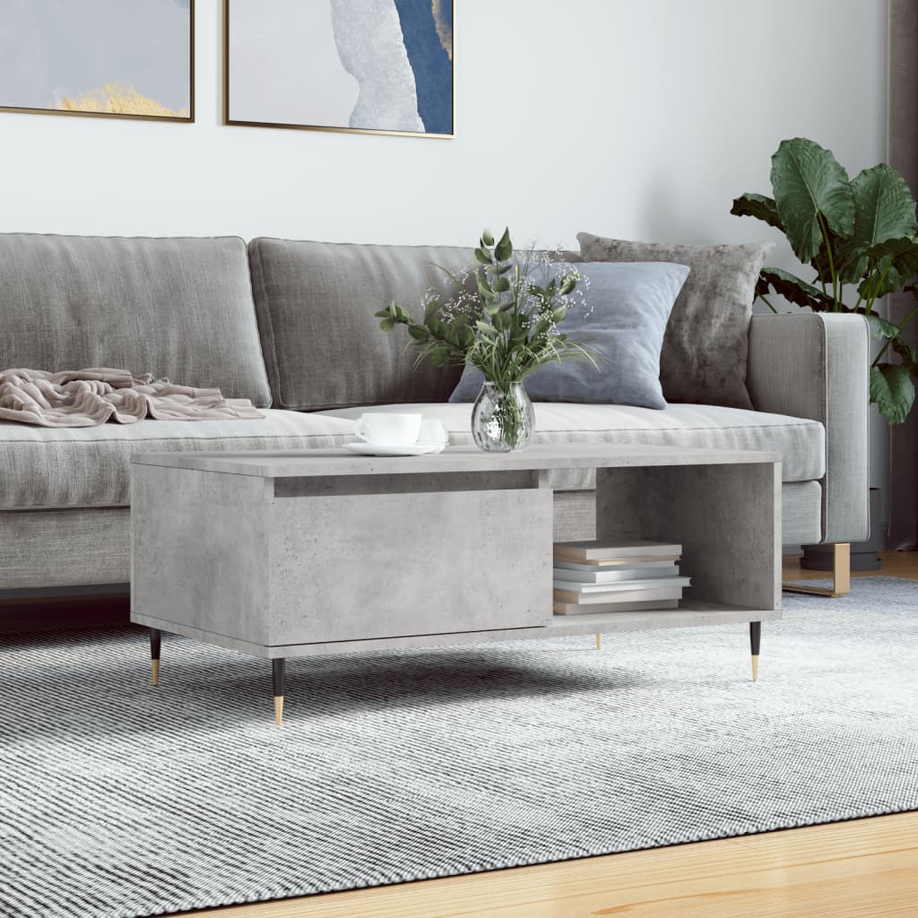  Coffee Table, Concrete Grey, 90x50x36.5 Cm