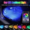 Voice-Controlled Car Atmosphere Footlight - Sensor-Activated