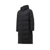 Warm Fashionable Comfortable Long Sports Hooded Winter Training Outdoor Down Jacket Unisex Outerwear Basic-Black 452540212-2