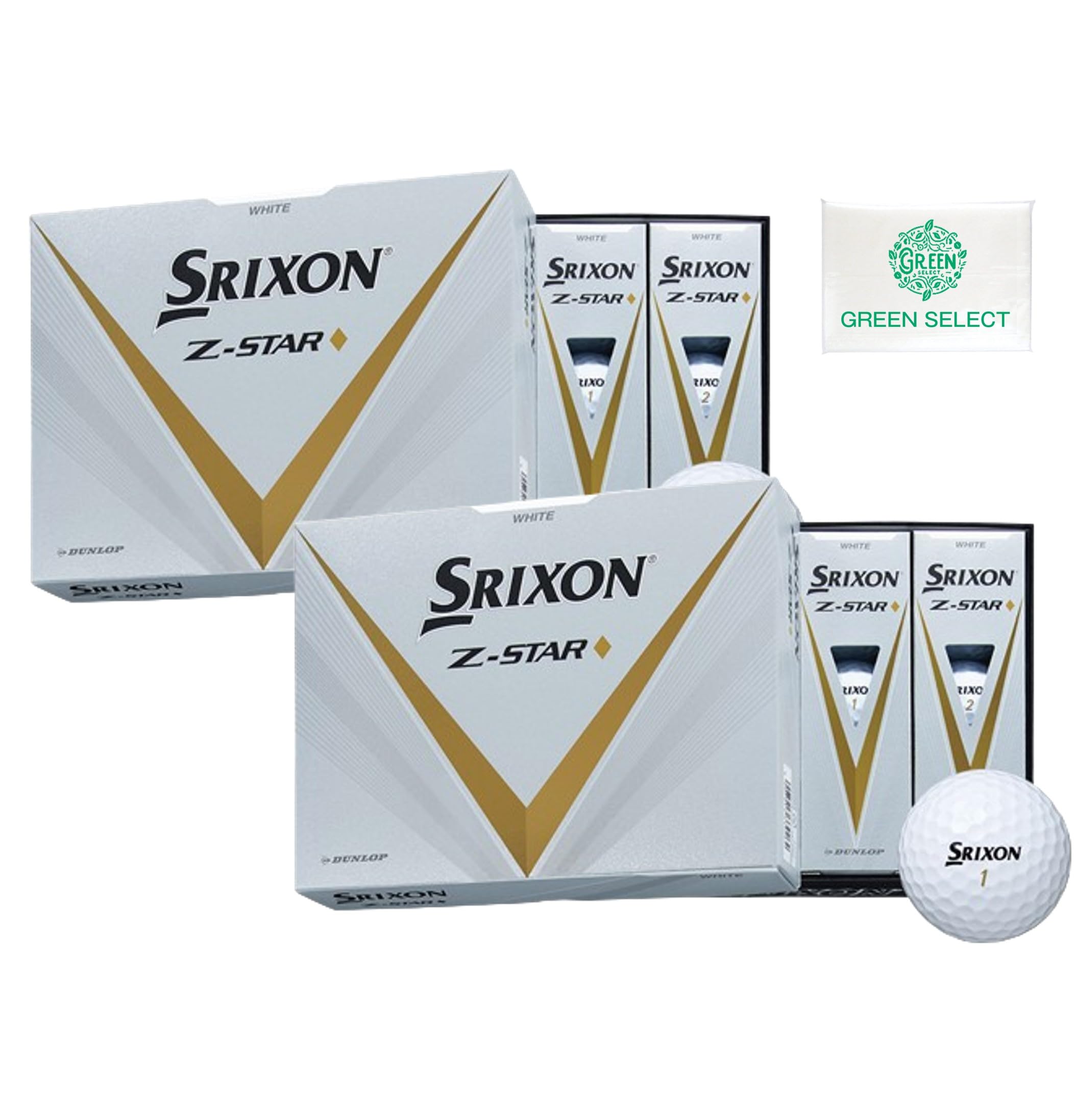 

Dunlop Golf Balls SRIXON Diamond 2 Dozen with Original Pocket Tissue Z-STAR