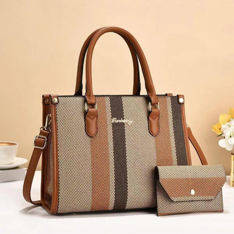 Poșete și genți de mână pentru femei noi de toamnă, geantă de damă cu dungi, la modă versatilă, geantă de tote pentru femei, cu un singur umăr