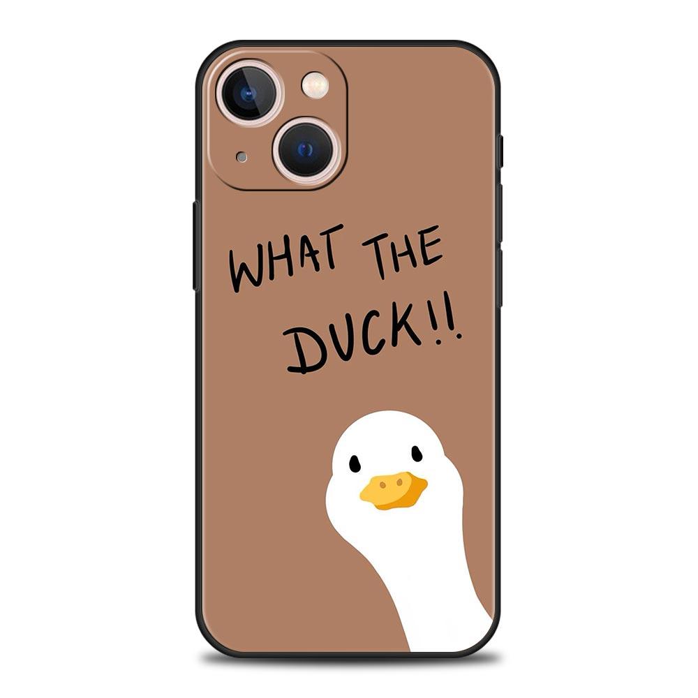 Funny Duck Phone Case For iPhone 17 Air 16 Plus 13 15 14 12 11 Pro MAX 7 8 SE Soft TPU Shockproof Cover Funda