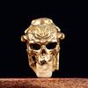 Retro Carved Copper Skull Charm Paracord Pendant Ornament For Handmade Craft Costume Decoration Jewelry Making Sewing