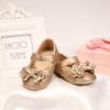 Gold Edge Sequin Bow Princess Toddler Shoes - Non-slip Soft Sole Baby Footwear