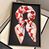 Spring and summer new geometric irregular thin printed silk scarf women's high-end temperament fashionable versatile square scarf