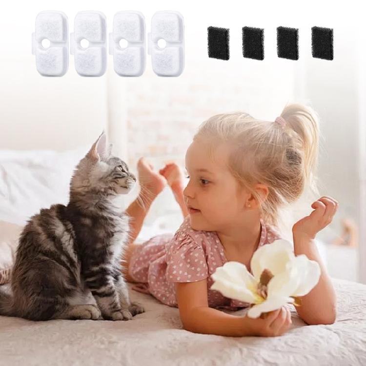 Pack of 4 Replacement Filters Optimizes Your Pet Drinking Routine Cats Fountain