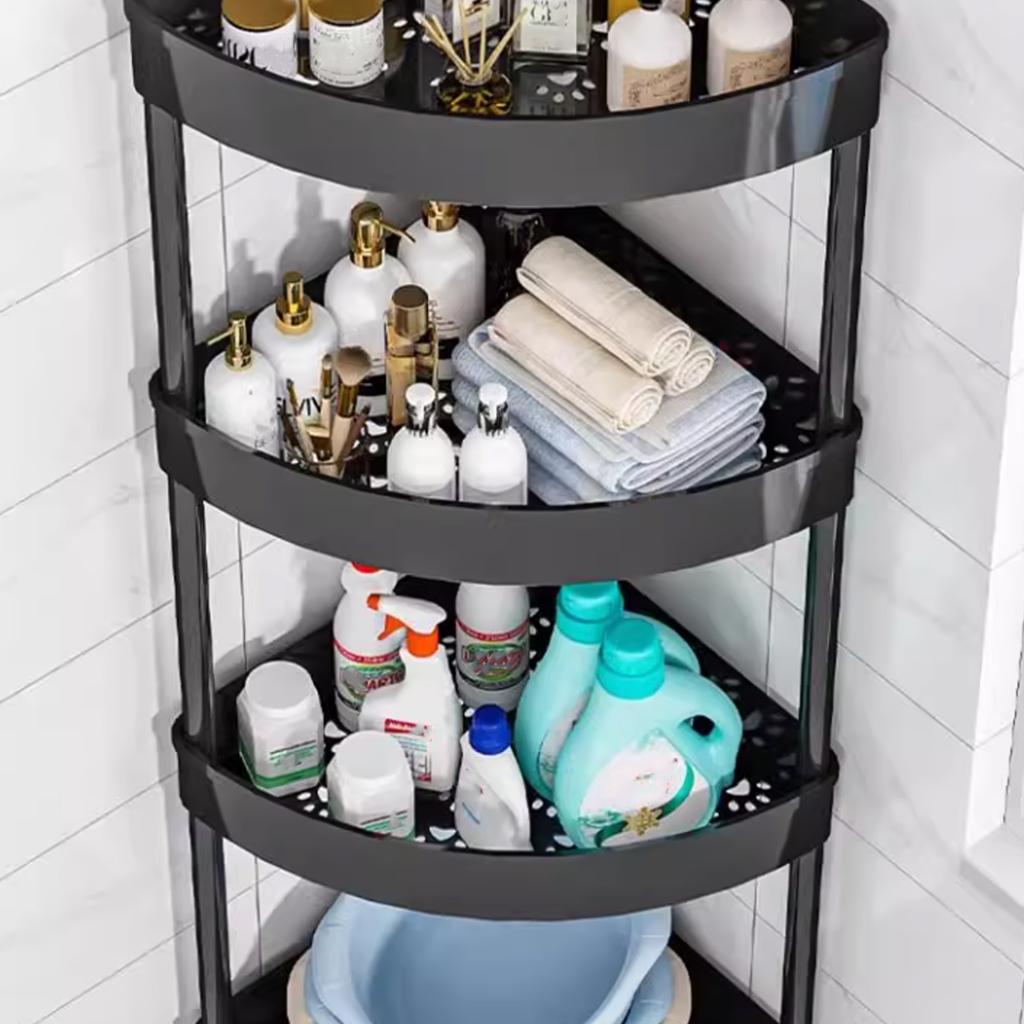 3/4/5 Layers Large Capacity Storage Rack with Wheels Movable Snacks Rack Trolley Holders Cart Shelf Kitchen Bathroom Organizer
