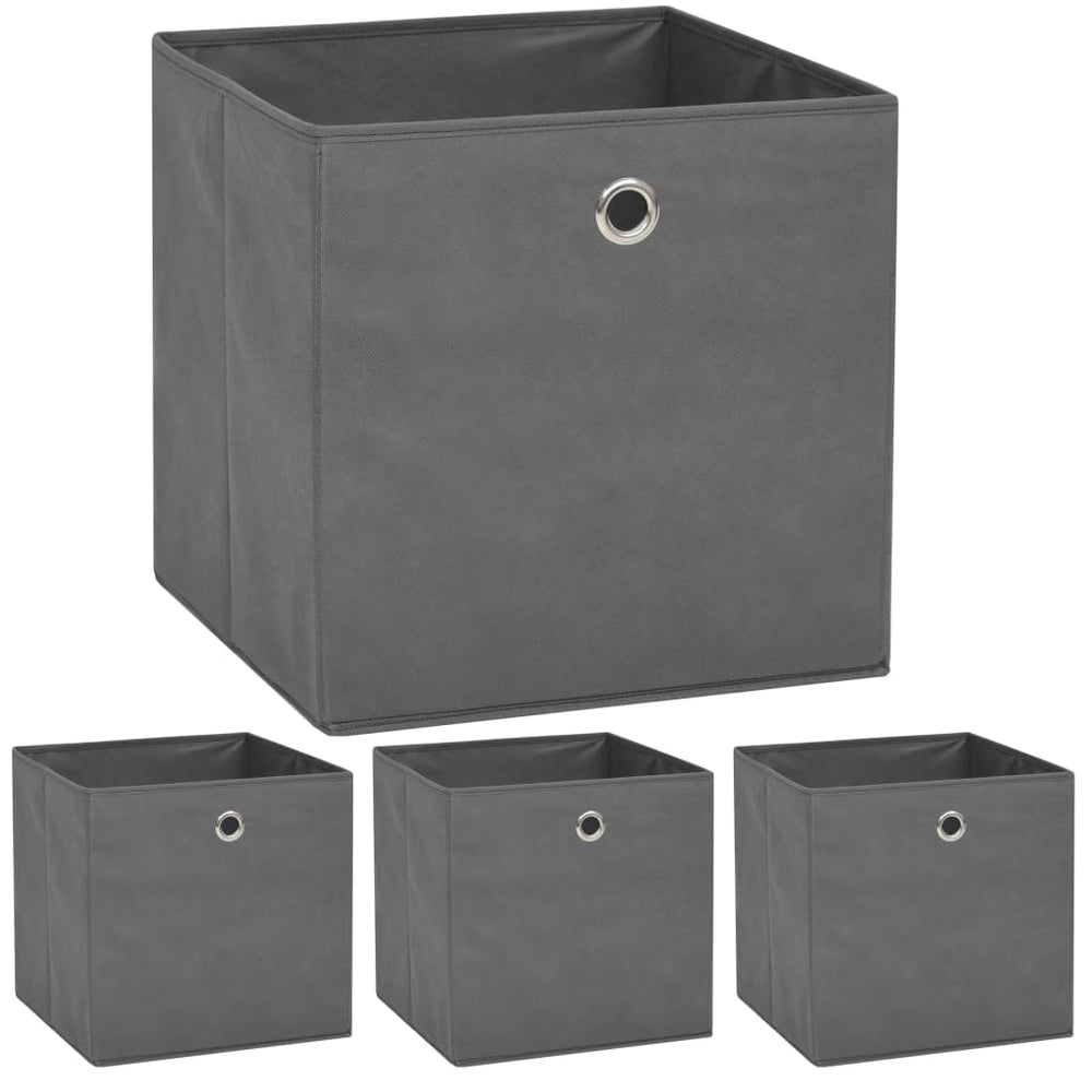Boîte de rangement 4 pcs Tissu non-tissé 32x32x32 cm