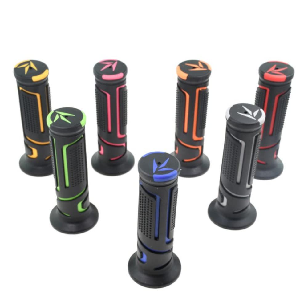 Beatus Bike Handle Grip, 88.6 ft (22.2 m), Universal Use, Left and Right Set, Rubber Color, Colorful (Orange)