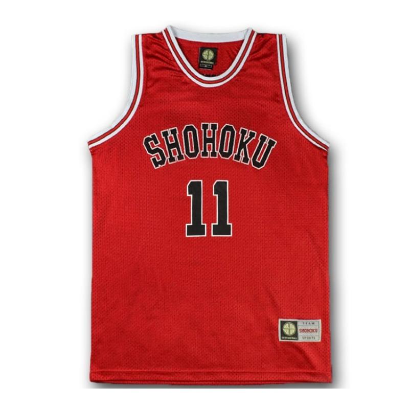 Slam Dunk Shohoku High School Nr. 10 Hanamichi Sakuragi Cosplay Top Vest SD Basketbalshirt