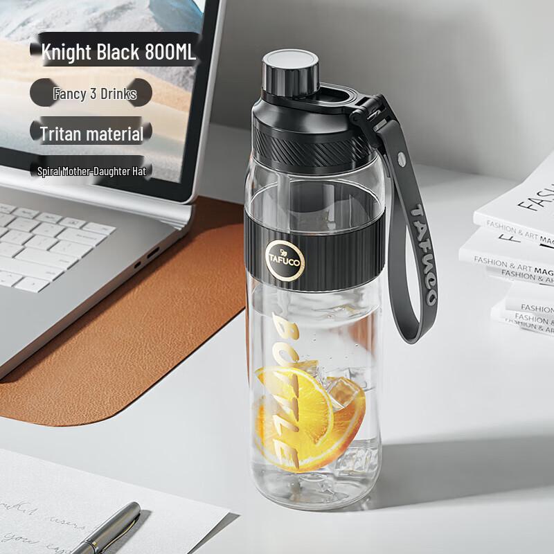 TAFUCO T2823 Double-Layer Glass Sports Water Bottle