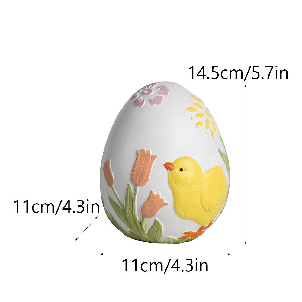 

New Easter Eggs Home Decor Living Room Desktop Festive Atmosphere Decoration Resin Crafts Ornaments European Style жёлтый
