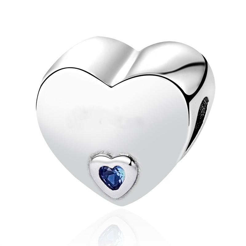 Original 925 Silver Auntie Niece Husband Heart Charm Bead Fit Bracelet Women DIY Jewelry Gift