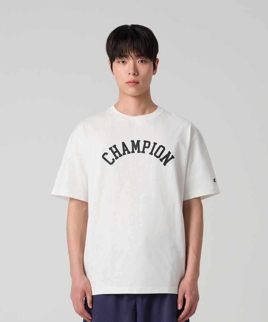 Champion T-shirt con logo ad arco Bianca
