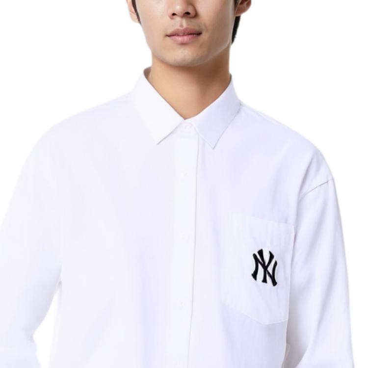 MLB Base Logo Shirts Unisex White Moderate 31WS01011-50W