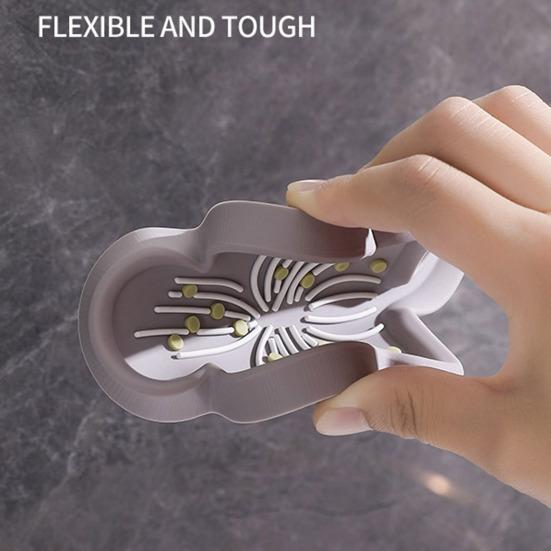 Portasapone drenante a forma di fiore Vassoio portasapone antiscivolo Estendi la vita del sapone Scatola portasapone facile da pulire Accessori da cucina per il bagno