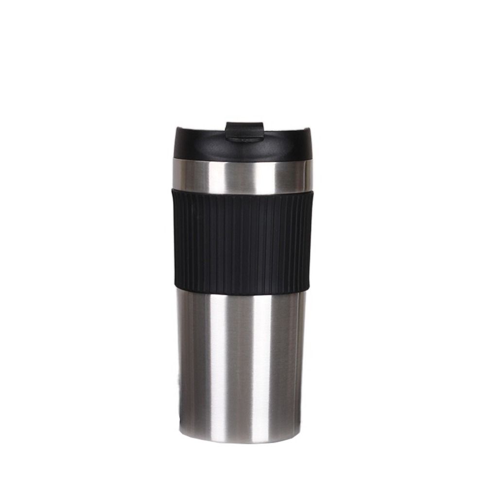 

Дорожная кружка для кофе с защитой от проливания, многоразовая герметичная крышка, кофейные чашки для френч-пресса, вакуумный термос с двойными стенками, стакан для школы серебряный