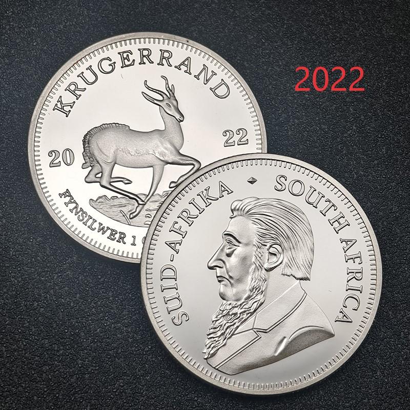 Kruger coin, deer, silver plated, South African commemorative medal, commemorative coin, 2022-2026